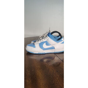 Nike Dunk Low Shoes Youth Size 7Y Light Blue White Leather Sneakers DJ9955-101